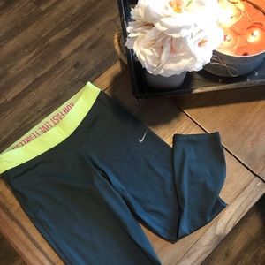 Nike Gray Crop Leggings